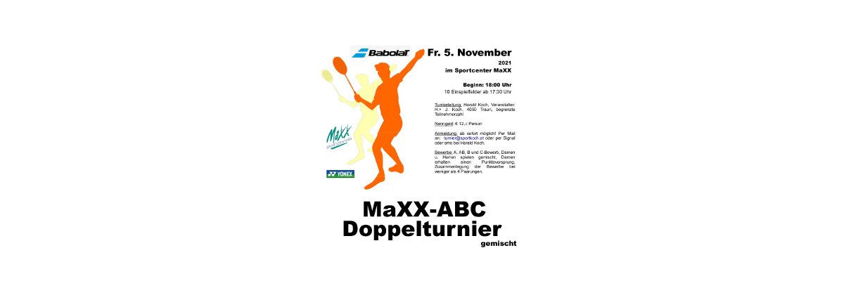 MaXX-ABC-Doppelturnier am 5. November - 