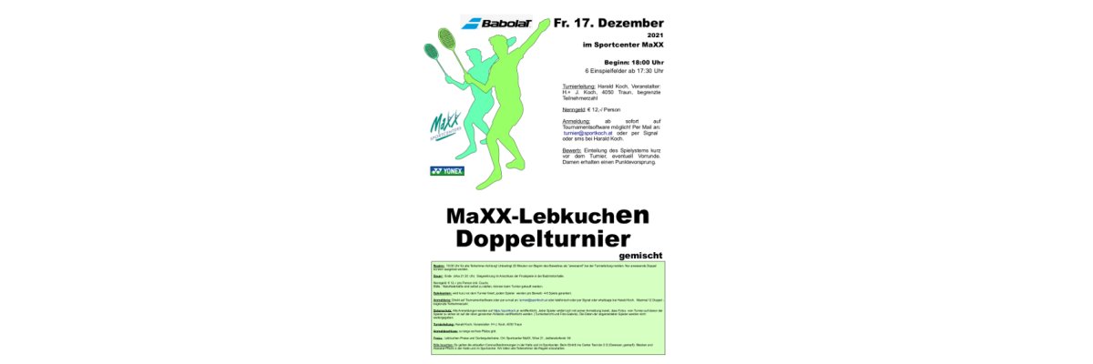 MaXX-Lebkuchen-Doppelturnier am 17. Dezember - 