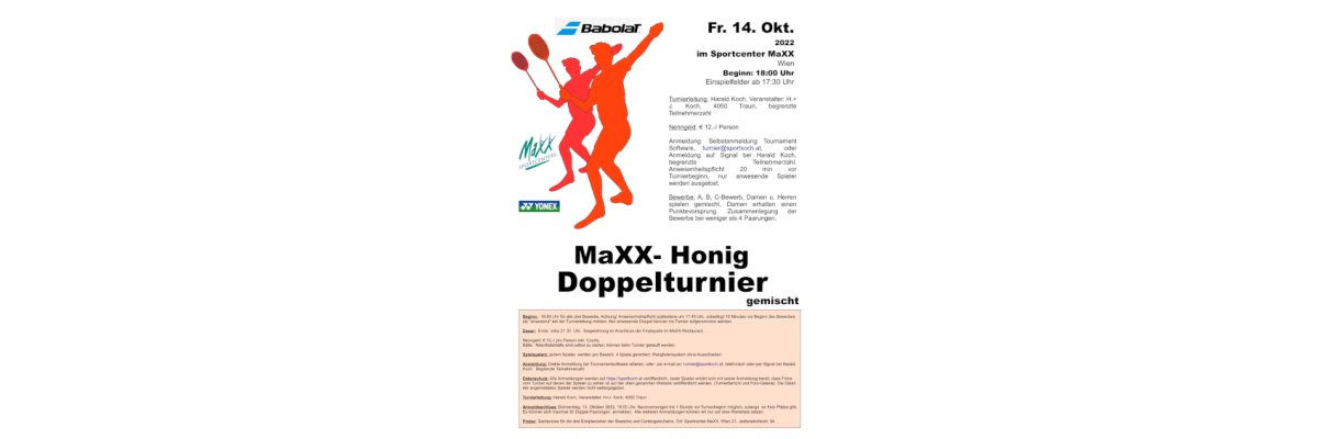 MaXX-Oktober-Honig-Doppelturnier - 