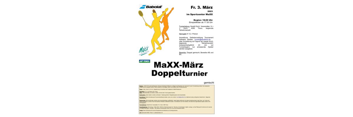 MaXX-März-Doppelturnier - 