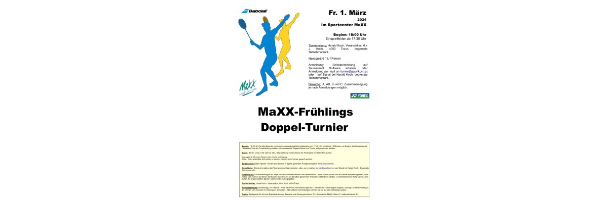 MaXX-Frühjahrs-Doppelturnier - 