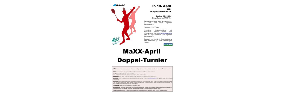 MaXX-April-Doppelturnier - 