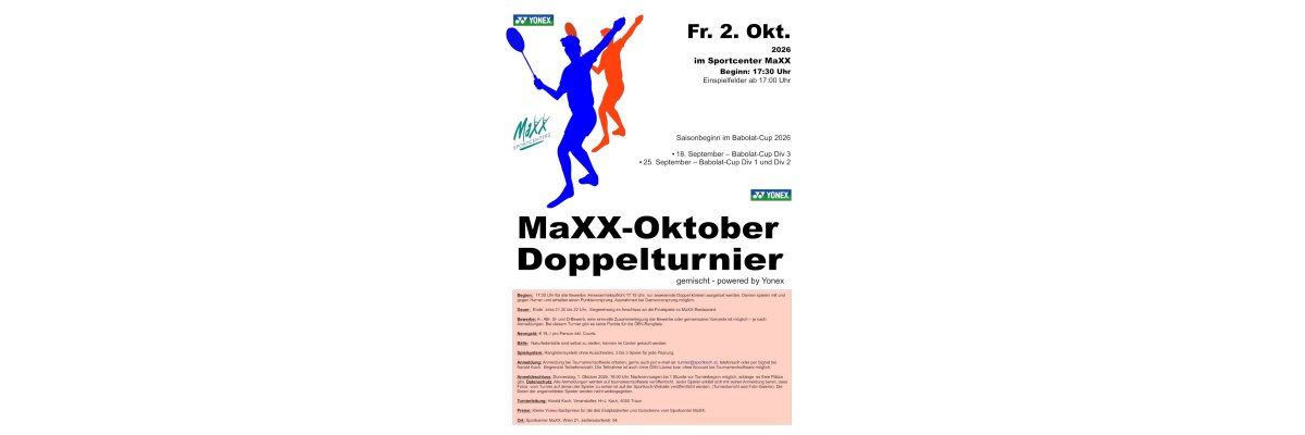 MaXX-Oktober-Doppelturnier - 