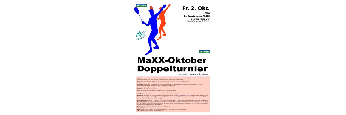 MaXX-Oktober-Doppelturnier - 