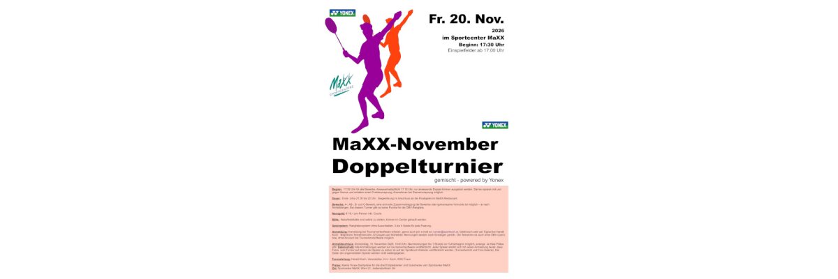 MaXX-November-Doppelturnier - 